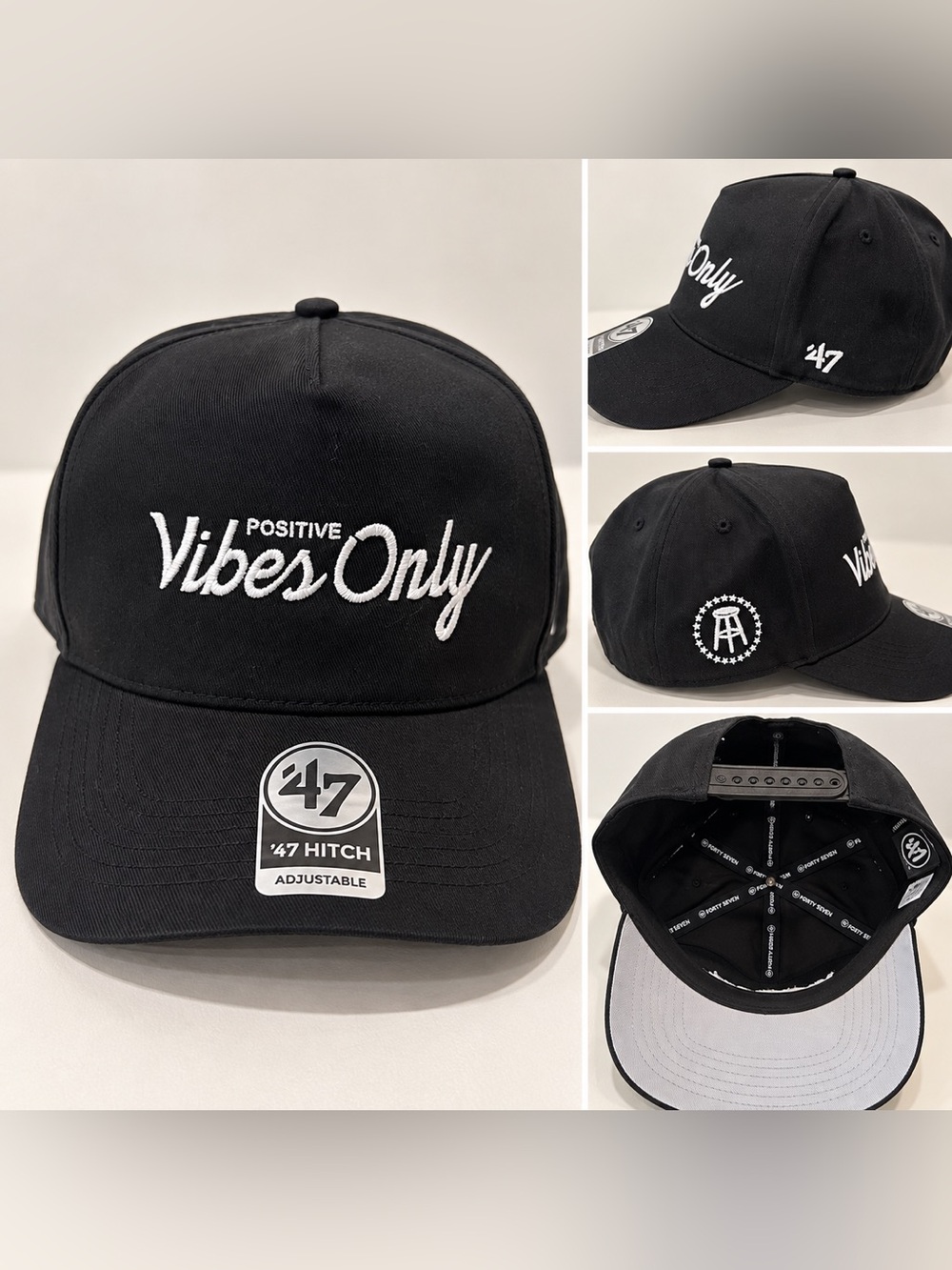 Barstool Sports x ’47 Brand Positive Vibes Only Hitch Snapback Hat NWT - Picture 2 of 7